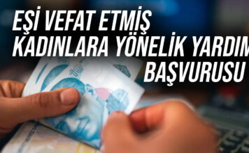 eşi vefat etmiş kadınlara yönelik yardım başvurusu